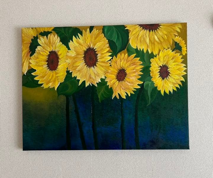 絵画｜油絵｜Sunflowers｜ひまわり｜Interior art