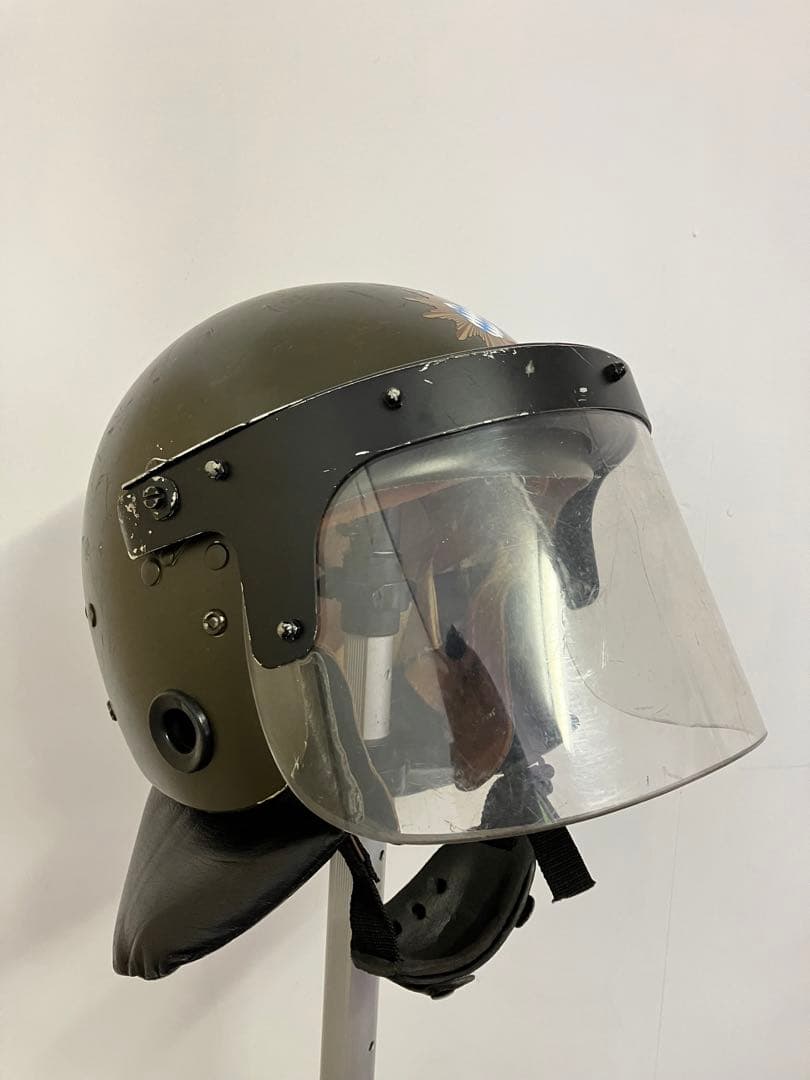 保護面付きヘルメット 希少ドイツ製機動隊★自警隊実物★検SWAT防災