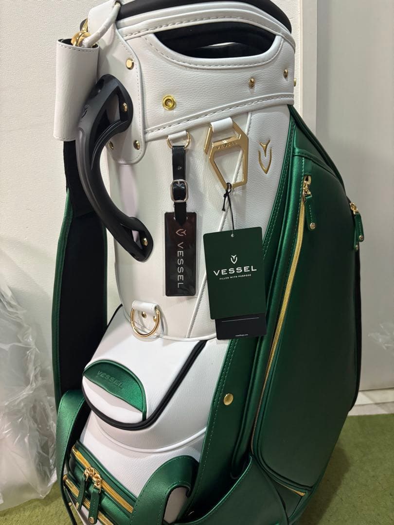 VESSEL ゴルフバッグ グリーン/ホワイト