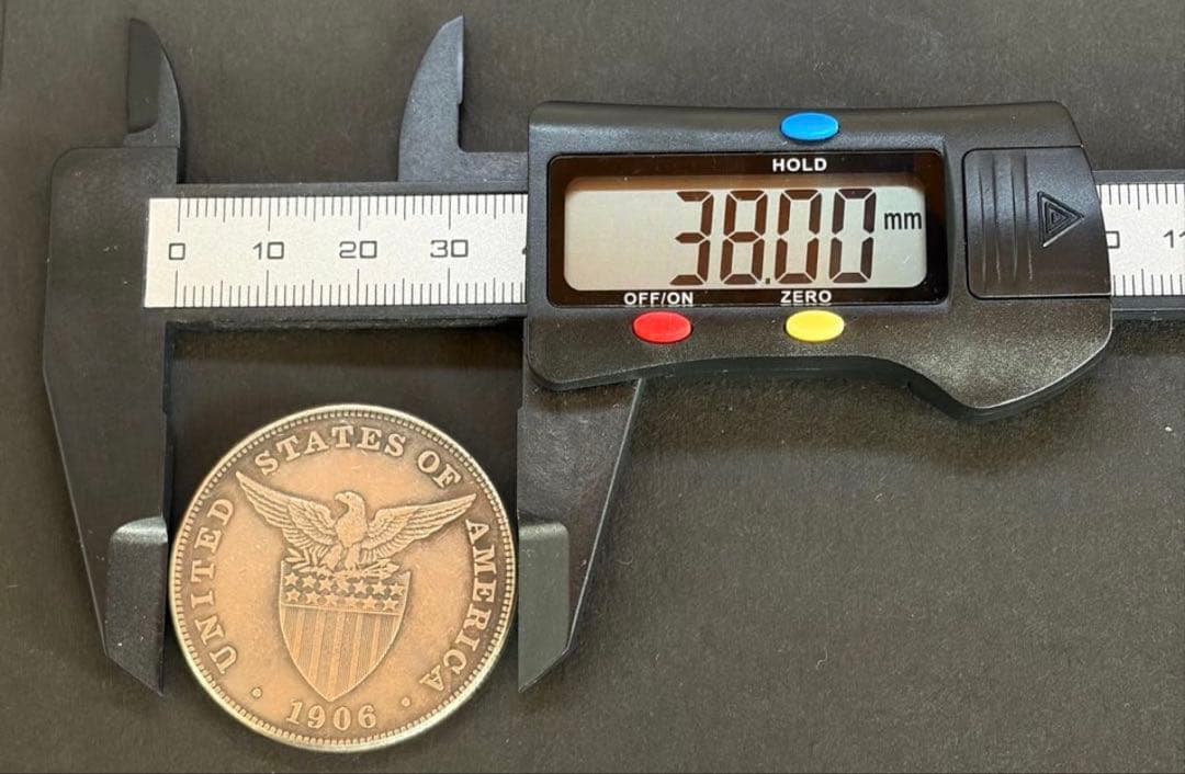 1906年 米国統治期フィリピン1ペソ銀貨 .900 本物