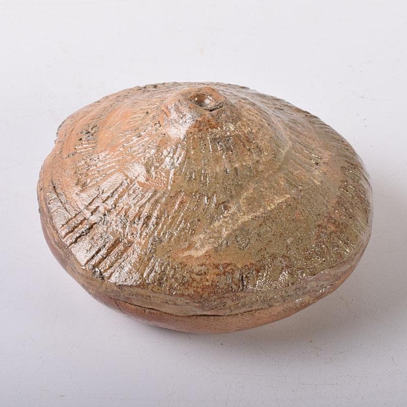 茶道具　楽山窯　十一代空権　長岡住右衛門作　出雲香合　共布　共箱　V　R8433