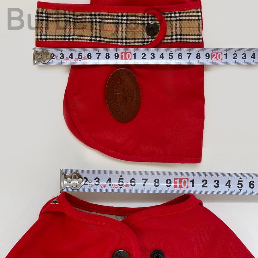 Burberrys バーバリーコート 犬服 赤 12\"/30cm