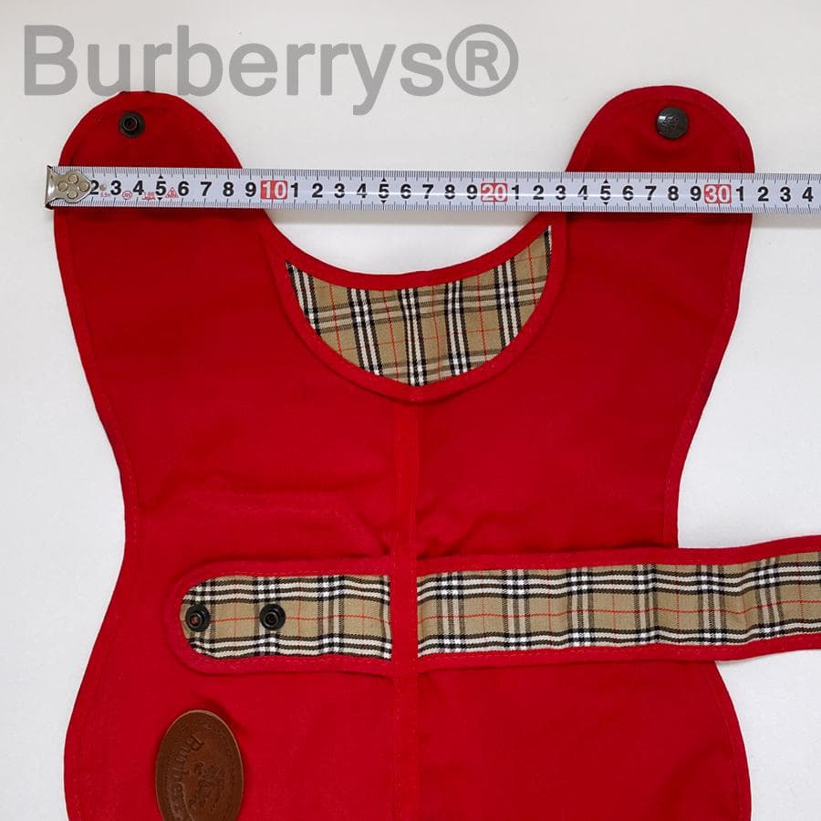 Burberrys バーバリーコート 犬服 赤 12\"/30cm