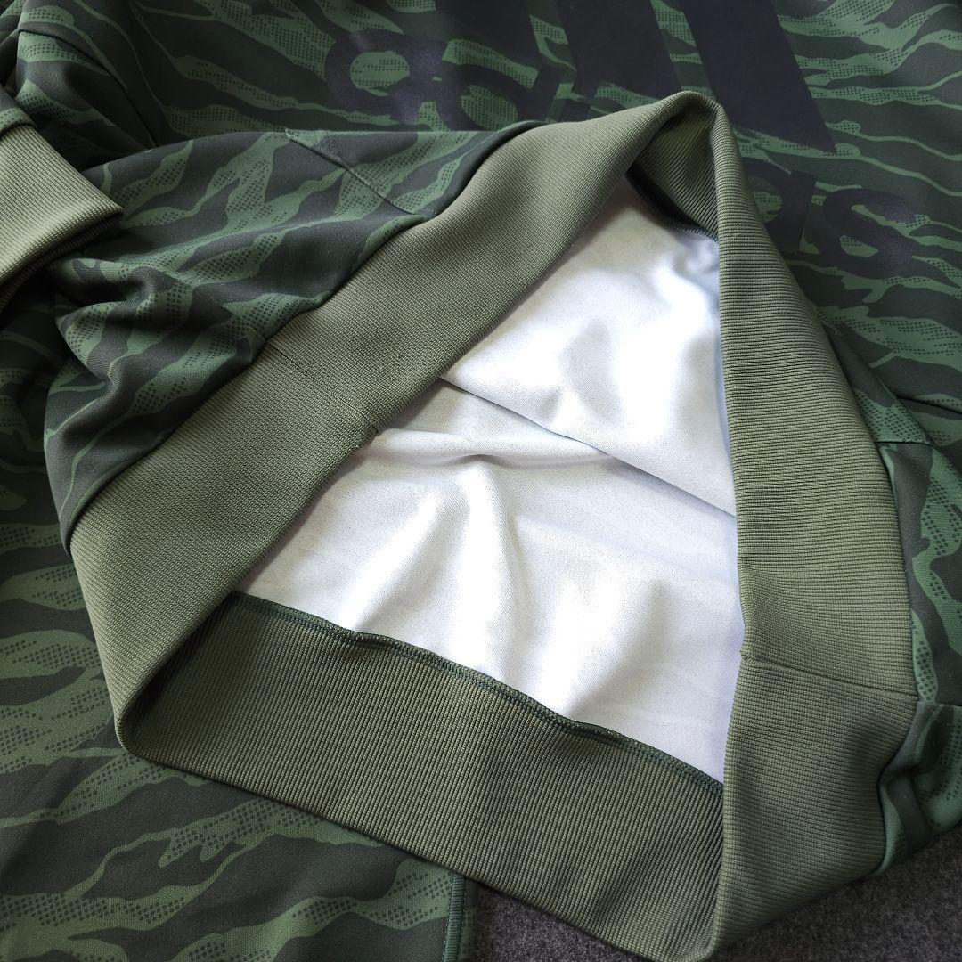 【アディダス】人気ロゴマーク×カモフラ柄総柄 長袖ジャージセットアップ 5L