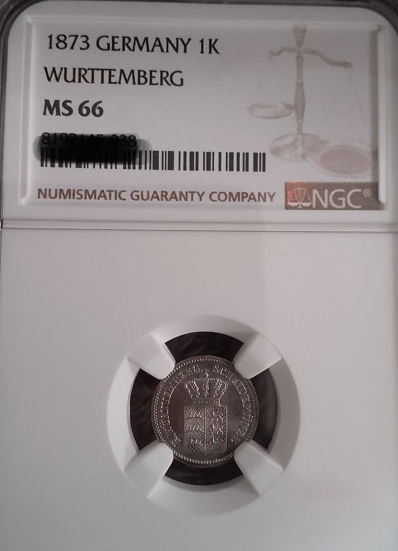✨月末セール！NGC MS66/1クロイツァー銀貨 ドイツ✨