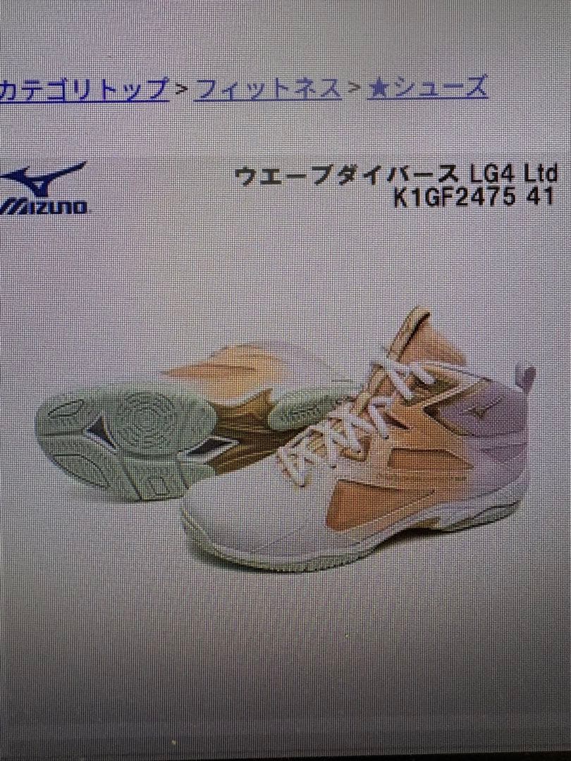 美品❗️ミズノ　ウェーブダイバースLG4 フィットネスシューズ　25.5㎝