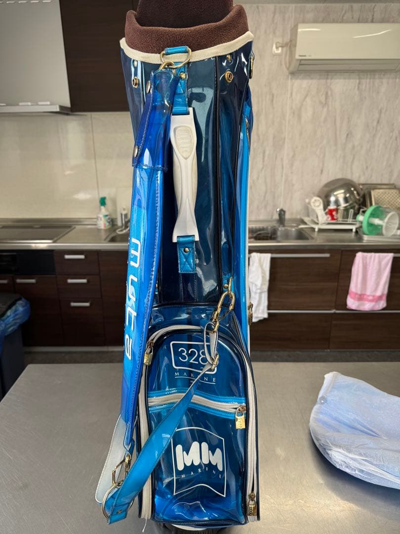 213vege MARINE ゴルフバッグ 青 ヘッドカバー付き