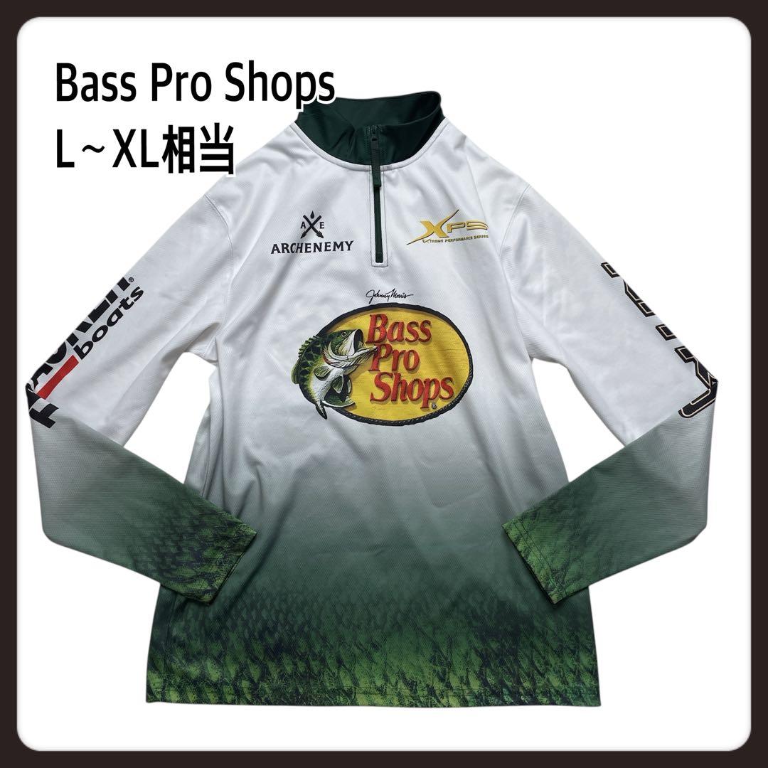 希少　バスプロショップス　フィッシングシャツ　釣り　長袖　ジップ　L〜XL