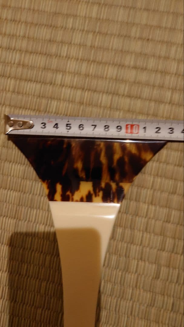 ふじ印 津山撥七五 三味線バチ 金色箱付き 地唄