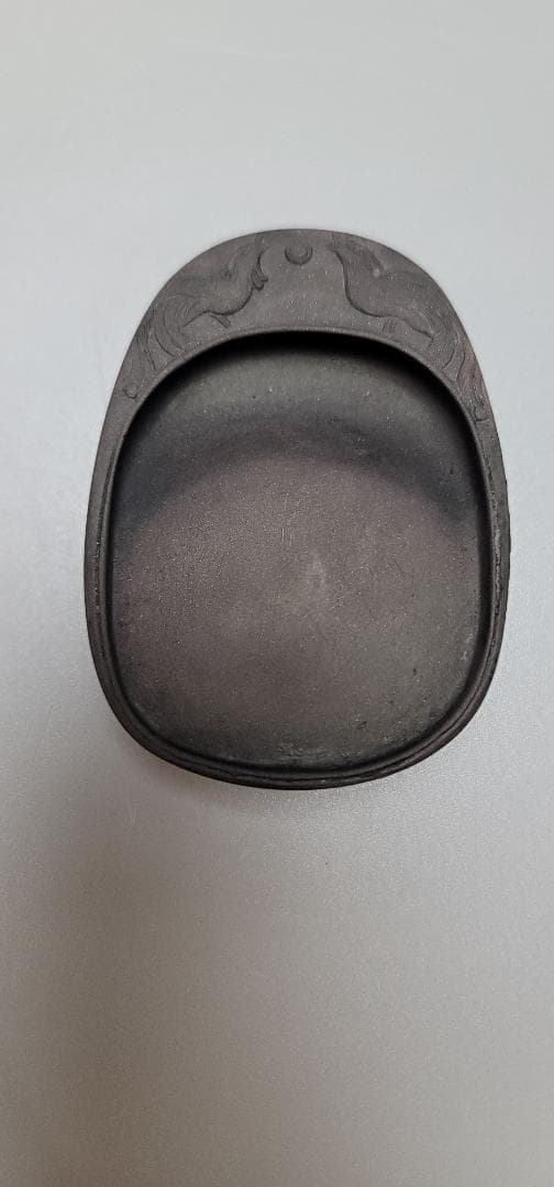 中国 楕円形 小硯 唐木 文房具