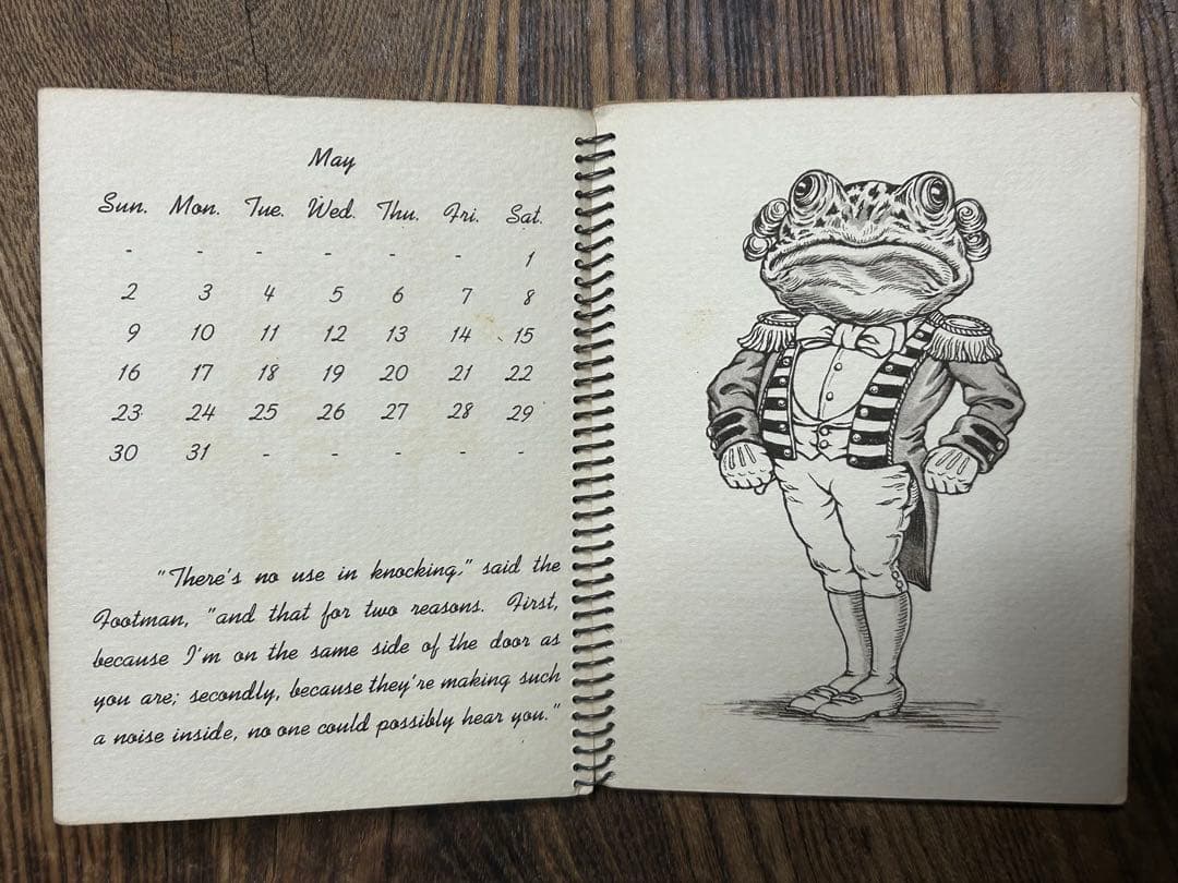 不思議の国のアリス 1943年カレンダー帳