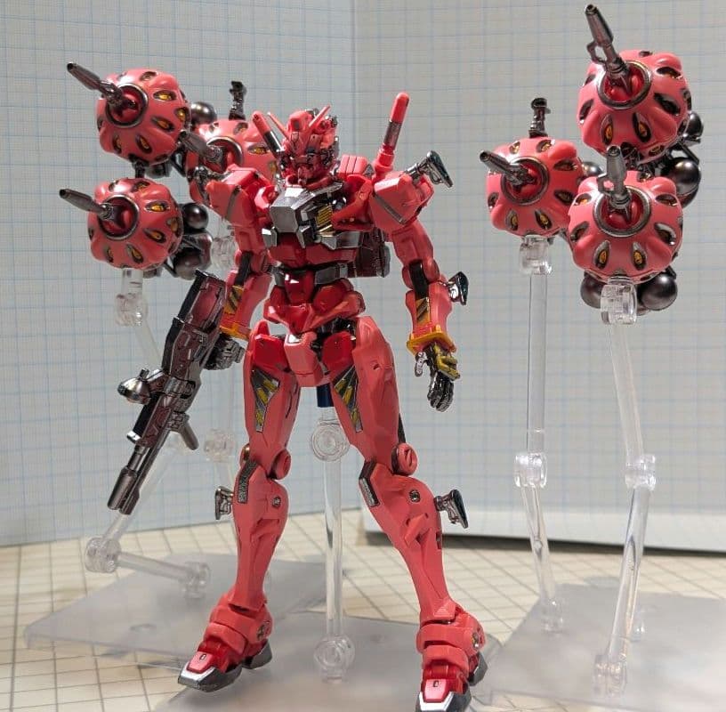 マ*海様 【塗装完成品】HG 赤いガンダム　ビット6個ver
