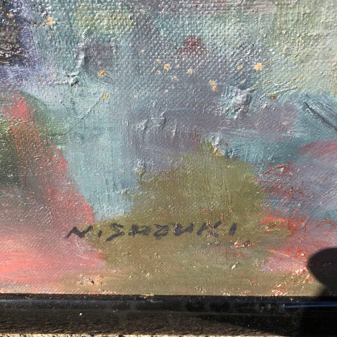 鈴木登氏作　油絵　グランドバザールの入口