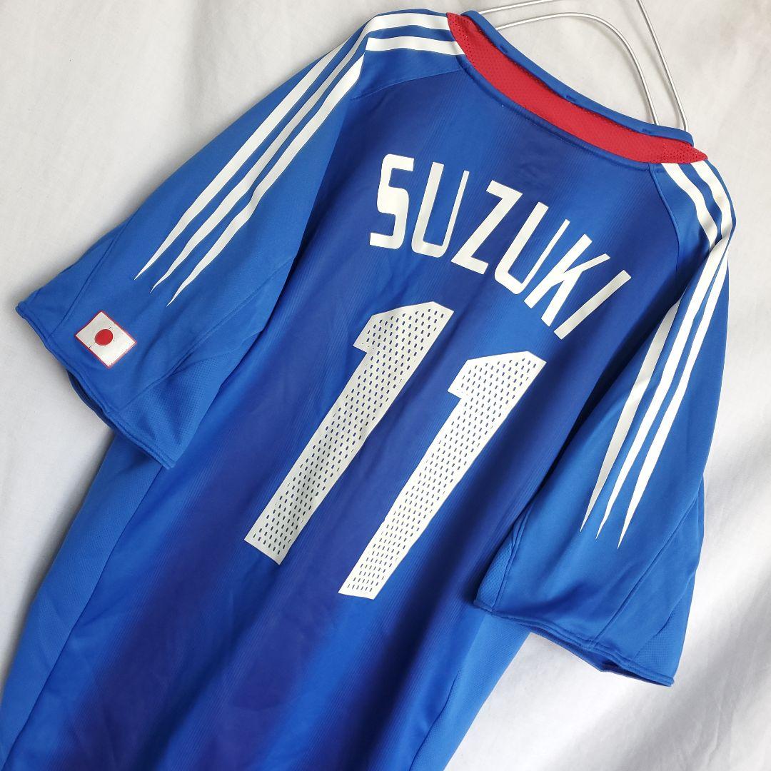 希少 adidas サッカー日本代表レプリカユニホーム 鈴木隆行 ウェア