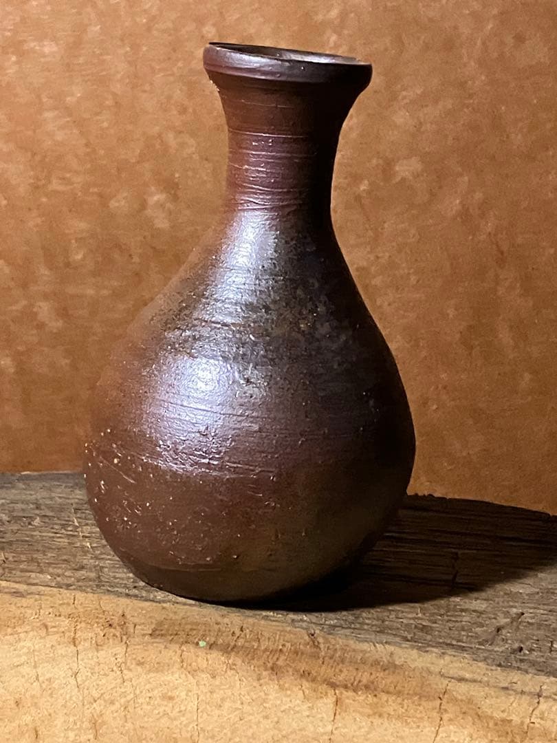 備前　花入　徳利　登窯　焼き締め　作家さんの一点もの