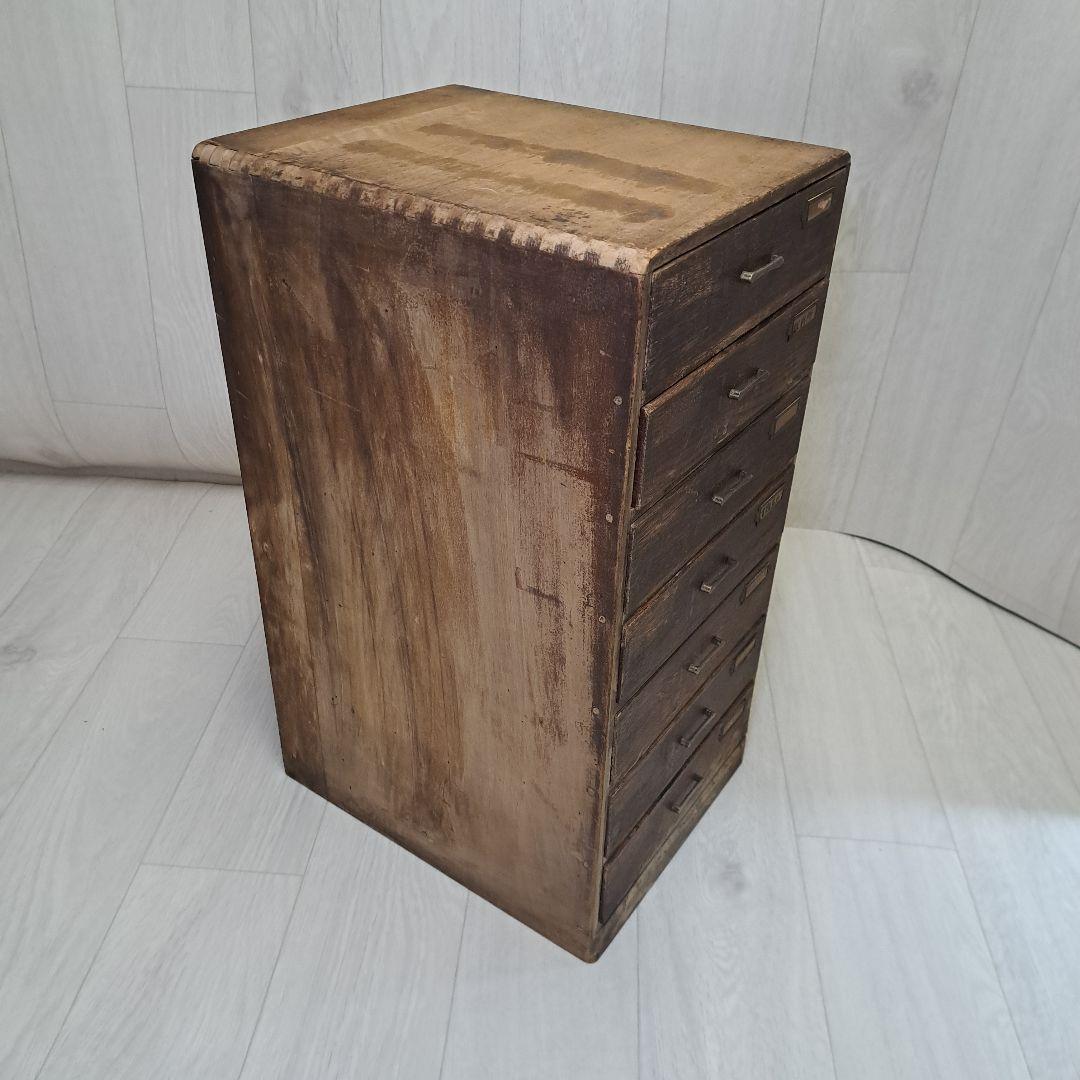 木製タンス 7段引き出し ダークブラウン　1
