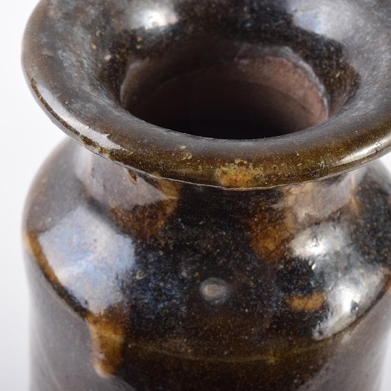 瀬戸焼　古瀬戸　織部　筒瓶　花瓶　時代箱　V　R7607