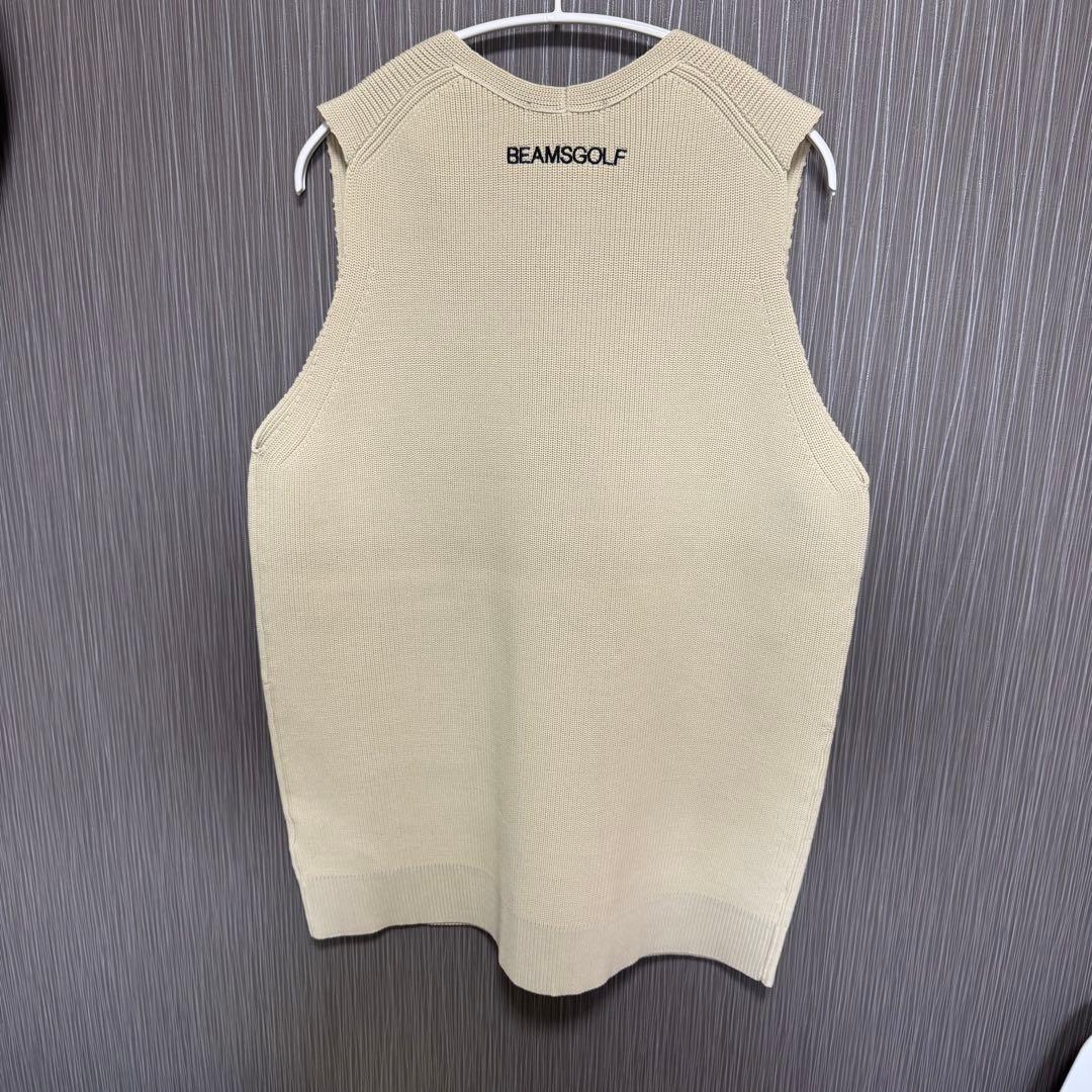 BEAMS GOLF Vネック ロング ニットベスト