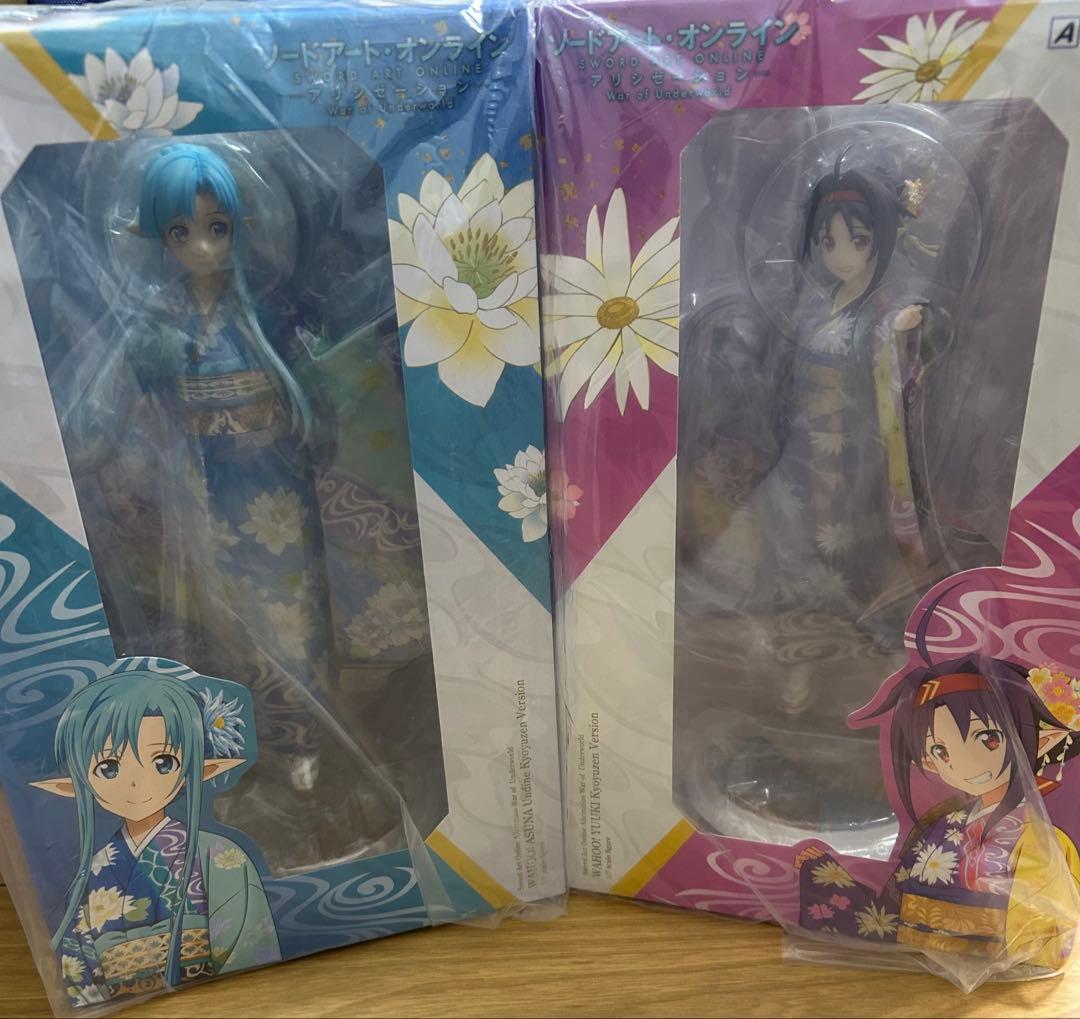 ソードアート・オンライン アスナ ユウキ 京友禅フィギュアセット SAO 特典付