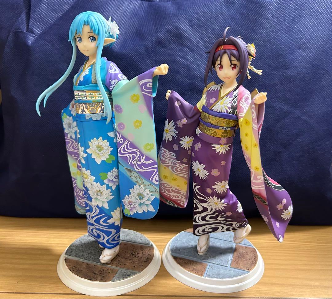 ソードアート・オンライン アスナ ユウキ 京友禅フィギュアセット SAO 特典付