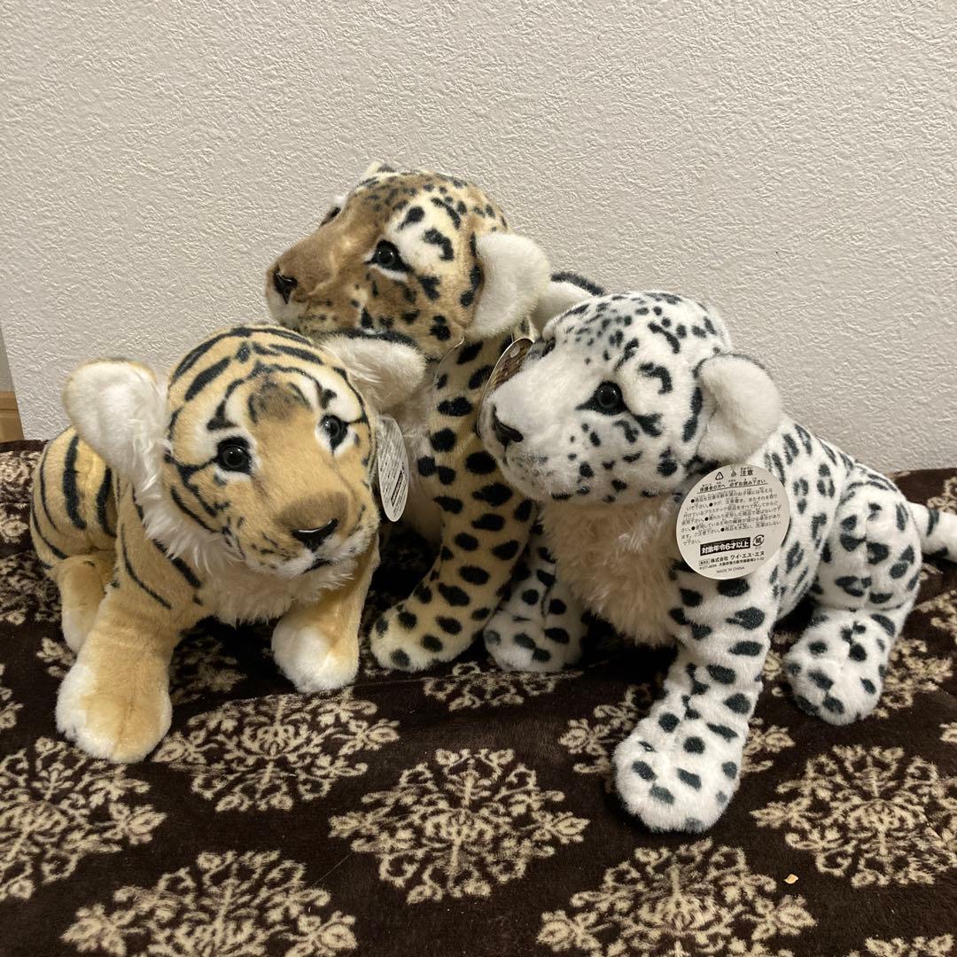 トラとヒョウのぬいぐるみ3体セット