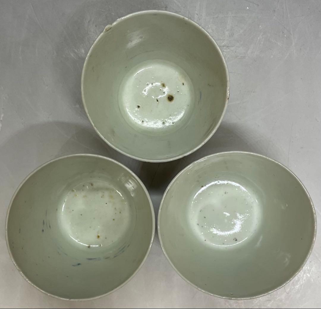 古伊万里　初期伊万里　松竹梅　蕎麦猪口　3客　Ka492