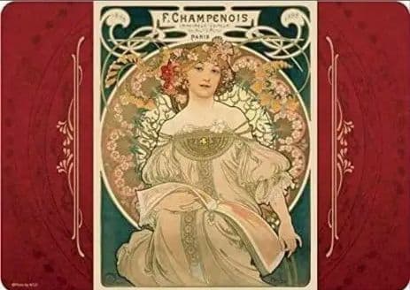 夢想 キャラクター万能ラバーマット 「アルフォンス・ミュシャ」　ブロッコリー