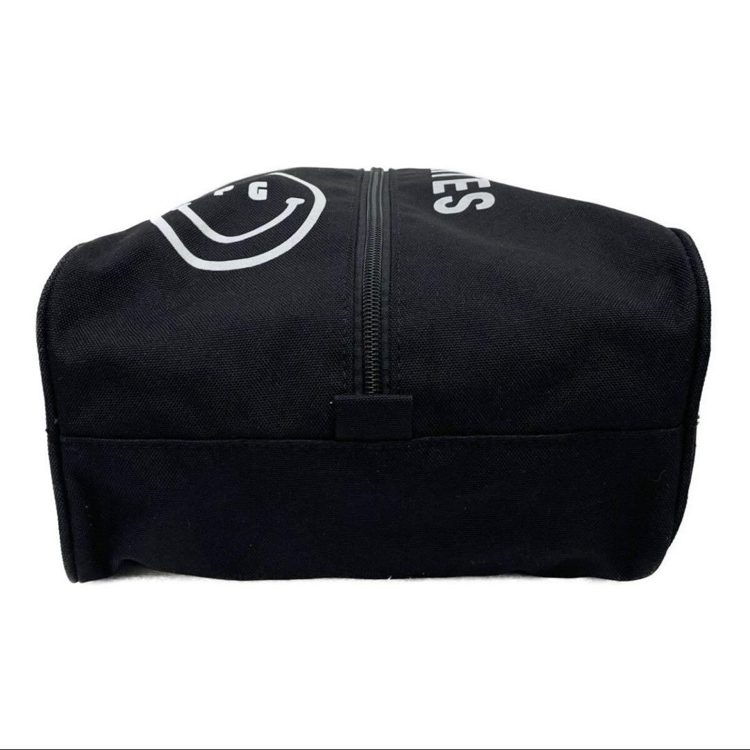 中古パーリーゲイツ PEARLY GATES シューズケース 黒　スマイル