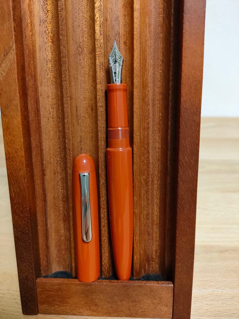 中屋万年筆 洗い朱