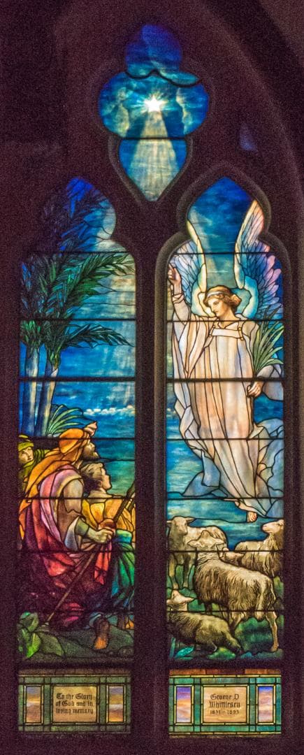 ルイスCティファニー ステンドグラス 天使＆羊飼い グラスマスターズ