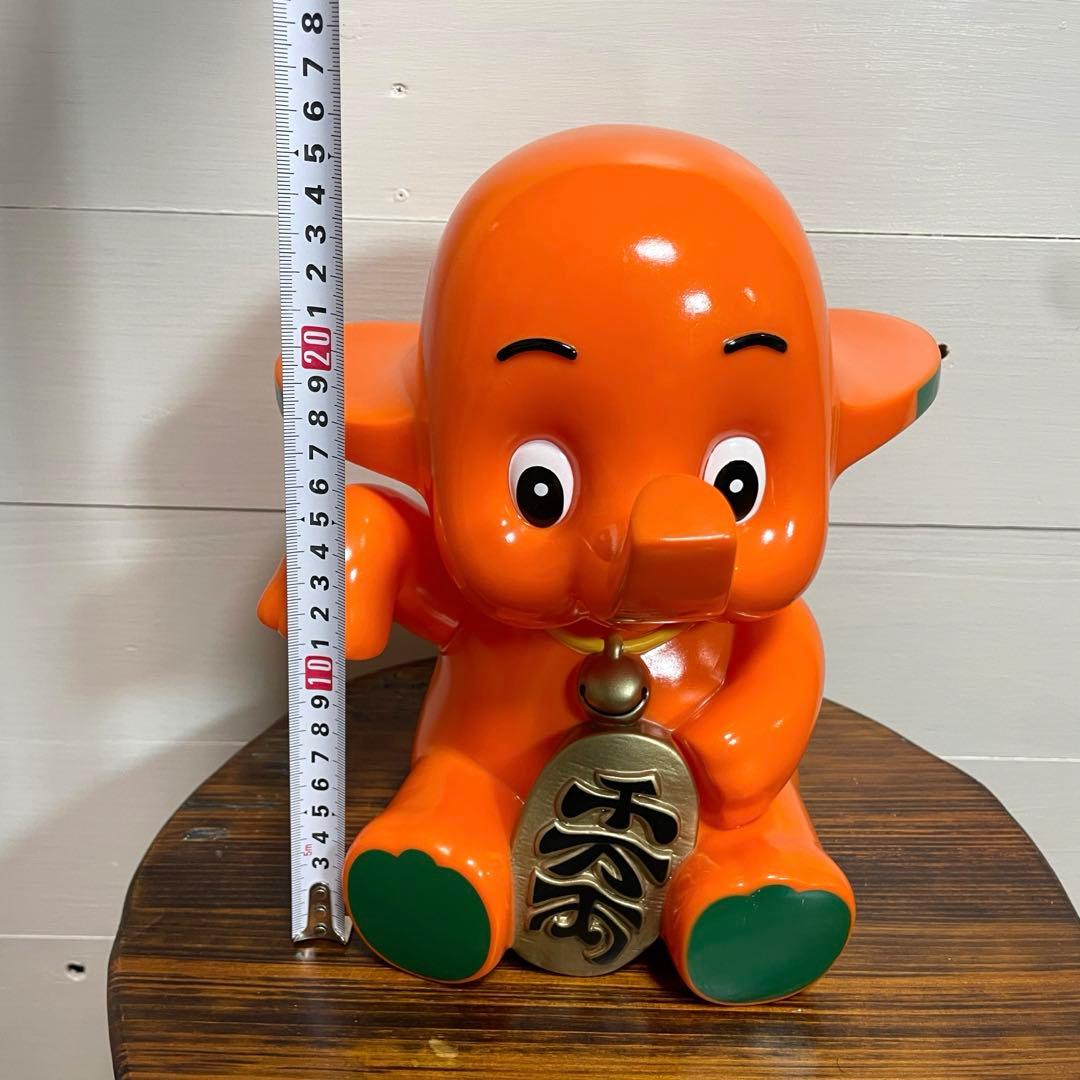 【美品】サトちゃん 招き像 千万両 招き猫 25cm ビッグサイズ ソフビ貯金箱