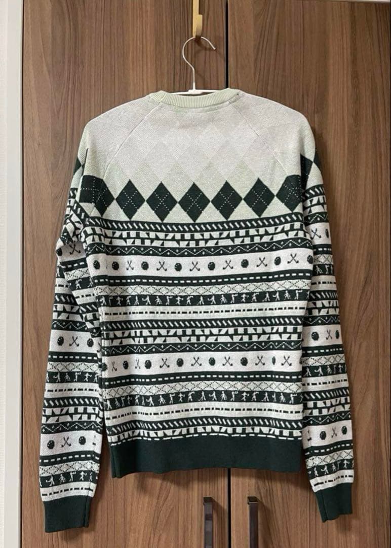 新品✨アディダスゴルフ　泉里香　上下　長袖セーター　ニットスカート　グリーン　L