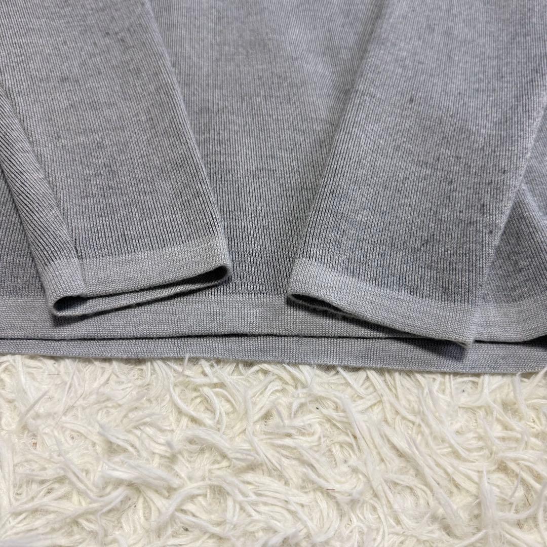 【デサントゴルフ】ハーフジップ ニット 肉厚 グレー Lサイズ メンズ