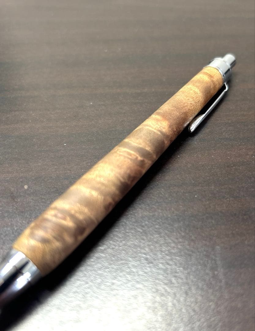 値下げ可能❗️『黄金樟』マーブルウッド瘤 最極上シャーペン 工房楔固定式金具付き