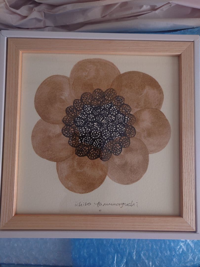 ［ＩＤＥＥ］アートポスター　山口一郎　 ＨＡＮＡ　－ｈｅａｄ　－ｇｏｌｄ　２０角