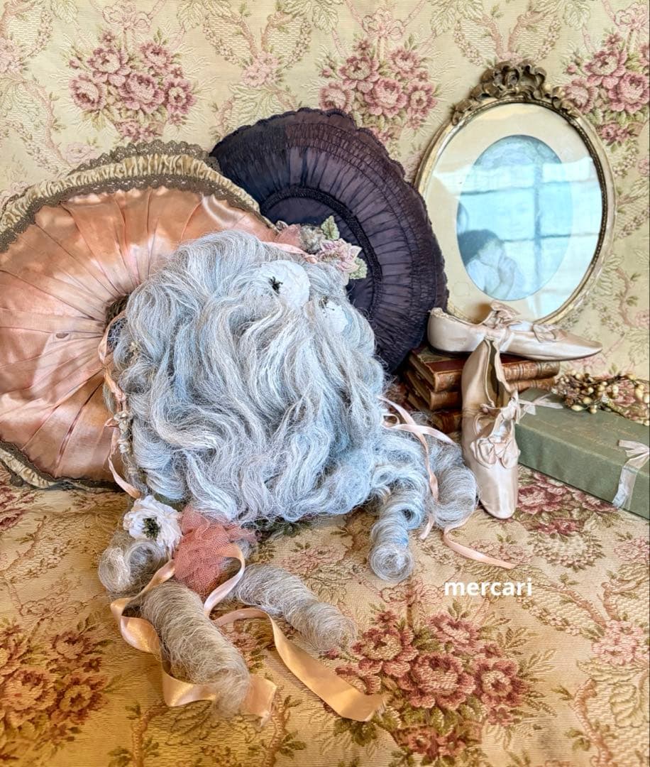 ★SALE★フランス　アンティーク　ヴィンテージ　希少　オペラ　ロココ　ウィッグ