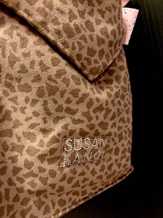 【美品】スーザンランシー オーダー キャリーバッグ レオパードブラウン×ピンク