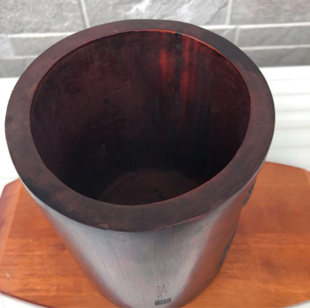 清時代　文房具 竹彫筆入 骨董品 美術品
