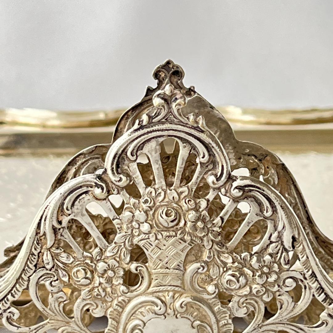 【ドイツ】 薔薇のナプキンホルダー / レターラック【純銀】12.5cm