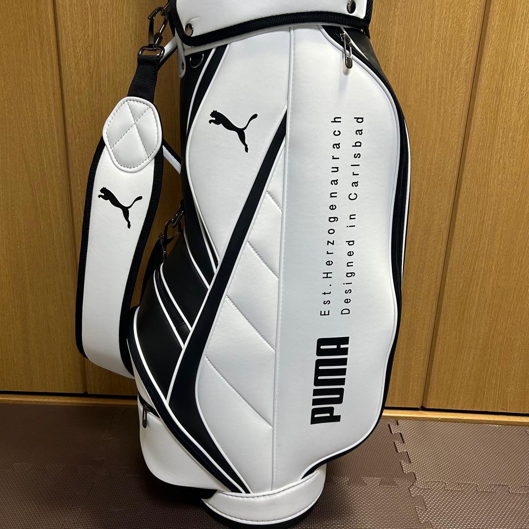 PUMA キャディバッグ ホワイト ブラック