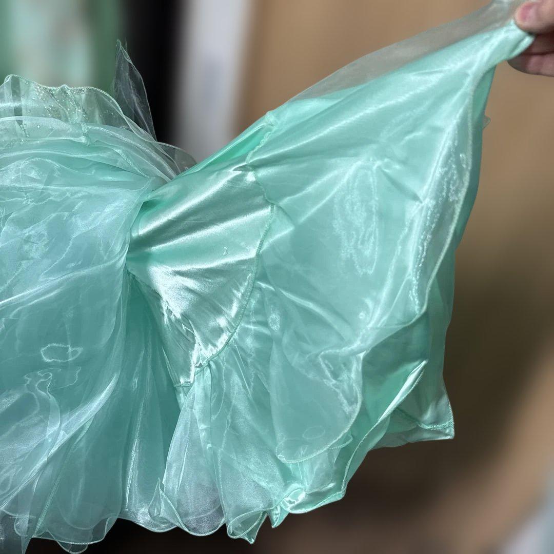 色々あり値下不可です【サイズ不明】　社交ダンス　ドレス　ミントグリーン