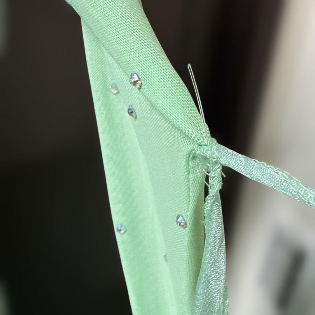 色々あり値下不可です【サイズ不明】　社交ダンス　ドレス　ミントグリーン