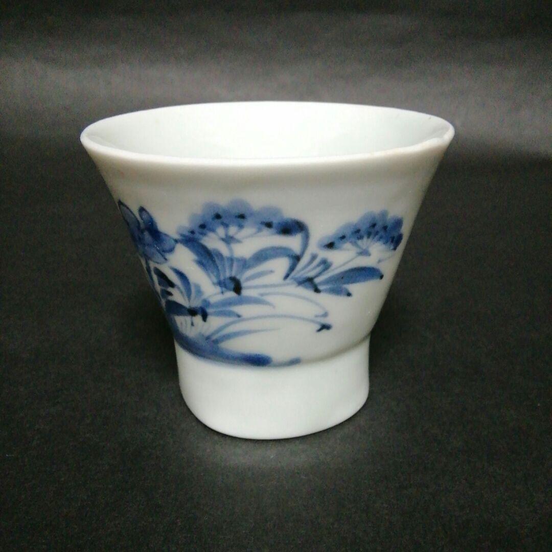 古伊万里草花文蕎麦猪口