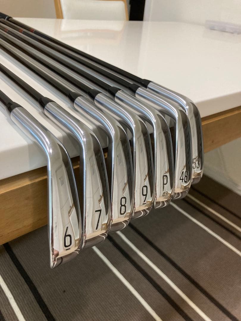 美品　7本セット タイトリスト　T350 アイアンTENSEI RED カーボン