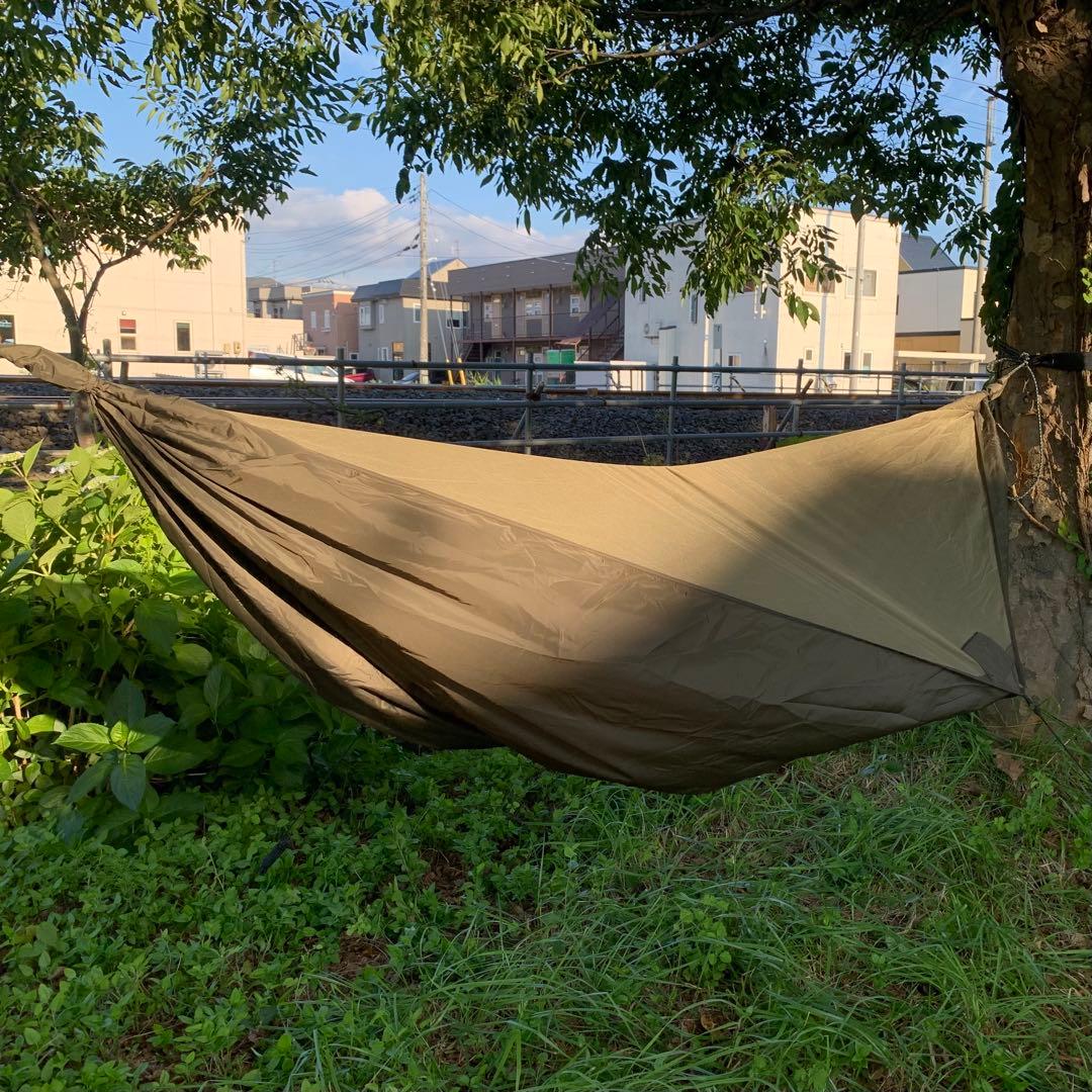 超希少 新品未使用 試し張り1回、オランダ軍ハンモックテントセット