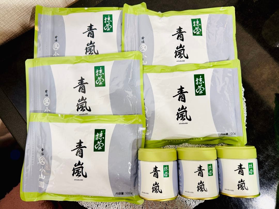 【新品未開封】丸久小山園　青嵐 100g×5袋　40g×3缶