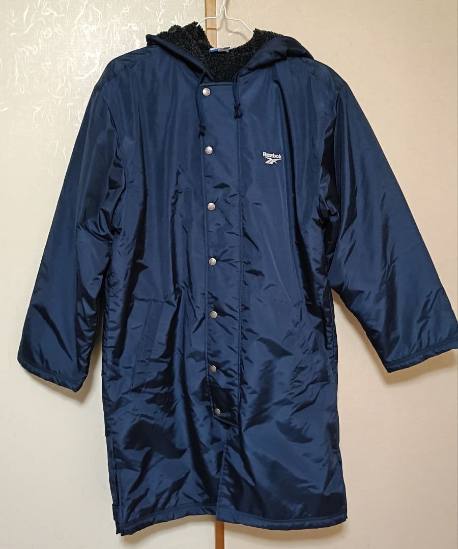 新品未使用　美品　Reebok　リーボック　 ベンチコート　ネイビー　メンズM