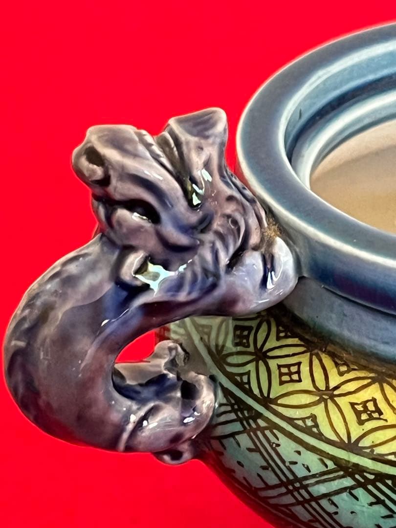 人間国宝 柳雨軒 三代 徳田八十吉(正彦銘) 小紋香炉 管理T285