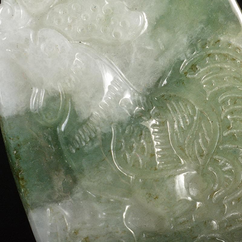 中国　玉石翡翠玉彫刻　仏像　神獣刻など　根付　玉器　玉珮　3点　C　R6179