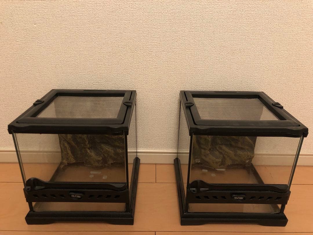 GEX EXOTERRA グラステラリウム ナノキューブ 2個セット＋シェルター